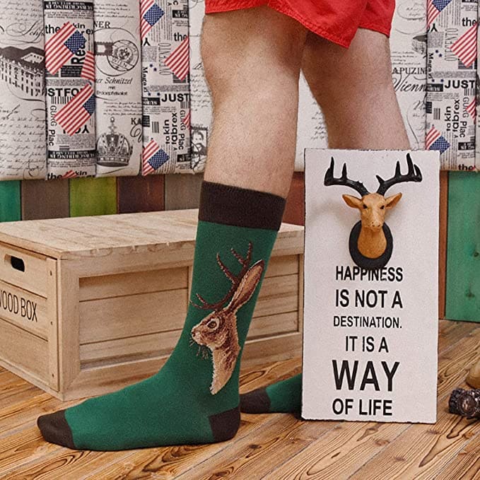 Jackalope Unisex Crew Socks from lazzy socks0