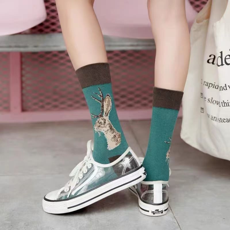 Jackalope Unisex Crew Socks from lazzy socks0