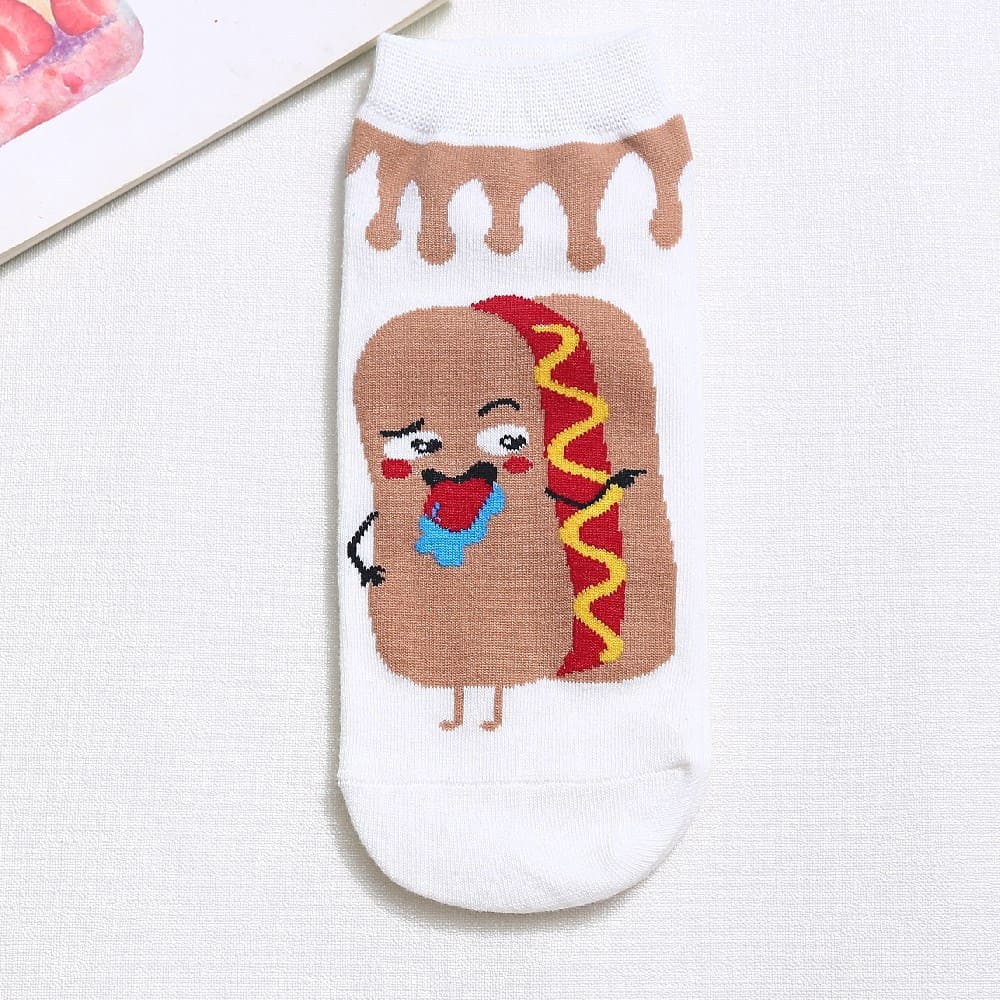 Junk Food Hot Dog Unisex Ankle Socks (pack of 5 ) from lazzy socks.