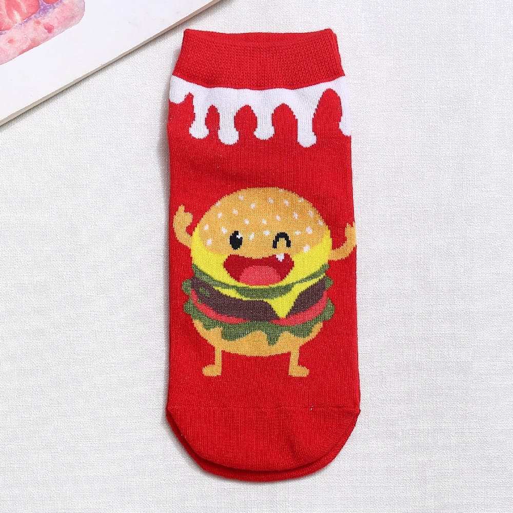Junk Food Burger Unisex Ankle Socks (pack of 5 ) from lazzy socks.