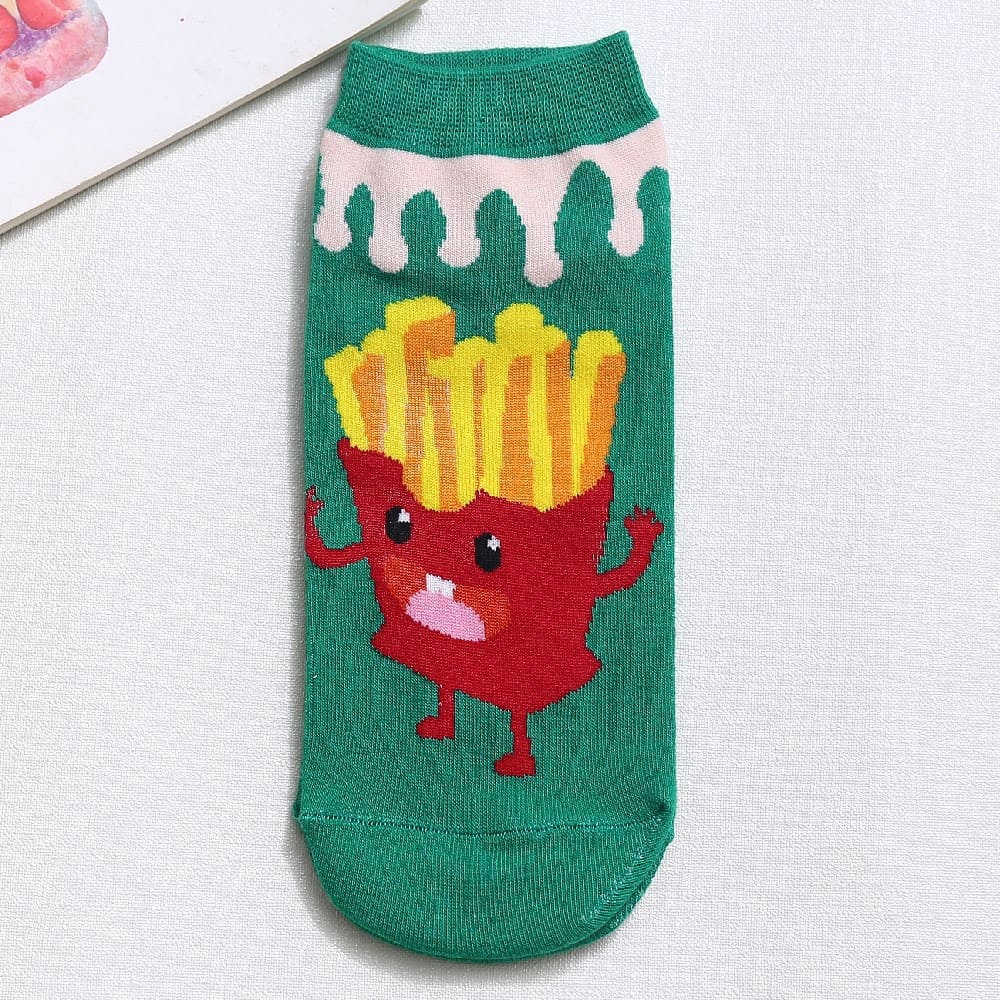 Junk Food French Fries Unisex Ankle Socks (pack of 5 ) from lazzy socks.