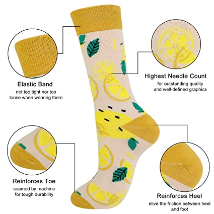 Lemon Unisex Crew Socks from lazzy socks