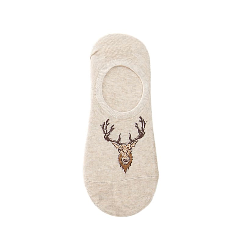 Reindeer Unisex No Show Socks (Pack of 5) from lazzy socks