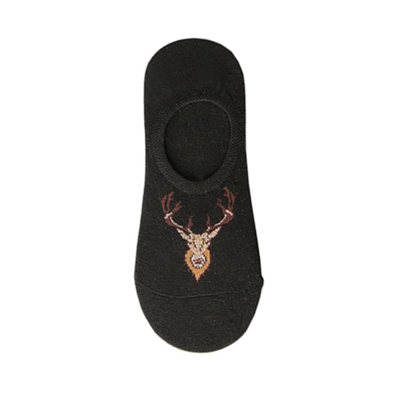 Reindeer Unisex No Show Socks (Pack of 5) from lazzy socks