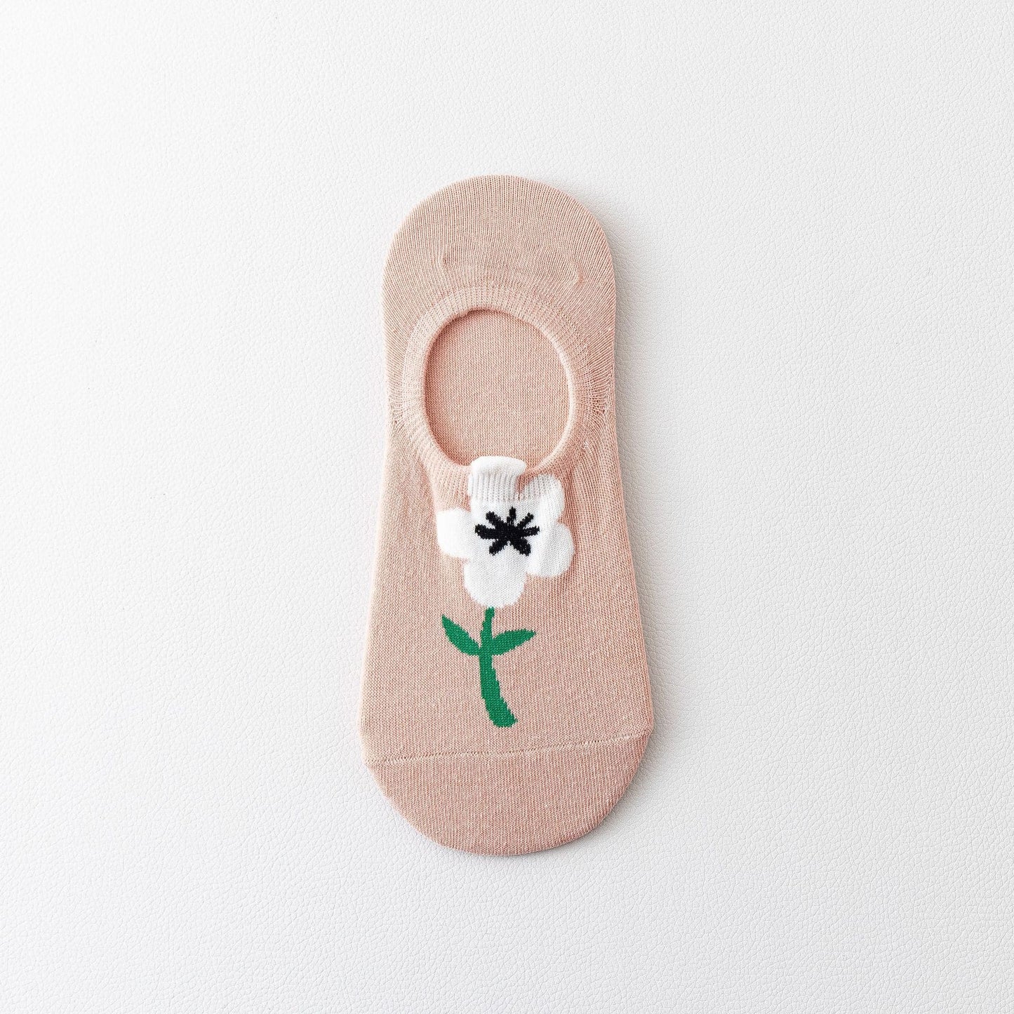 Single Flower Unisex No Show Socks (Pack of 6) from lazzy socks