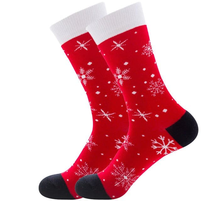Snow & Santa Unisex Crew Socks (Pack of 2) from lazzy socks