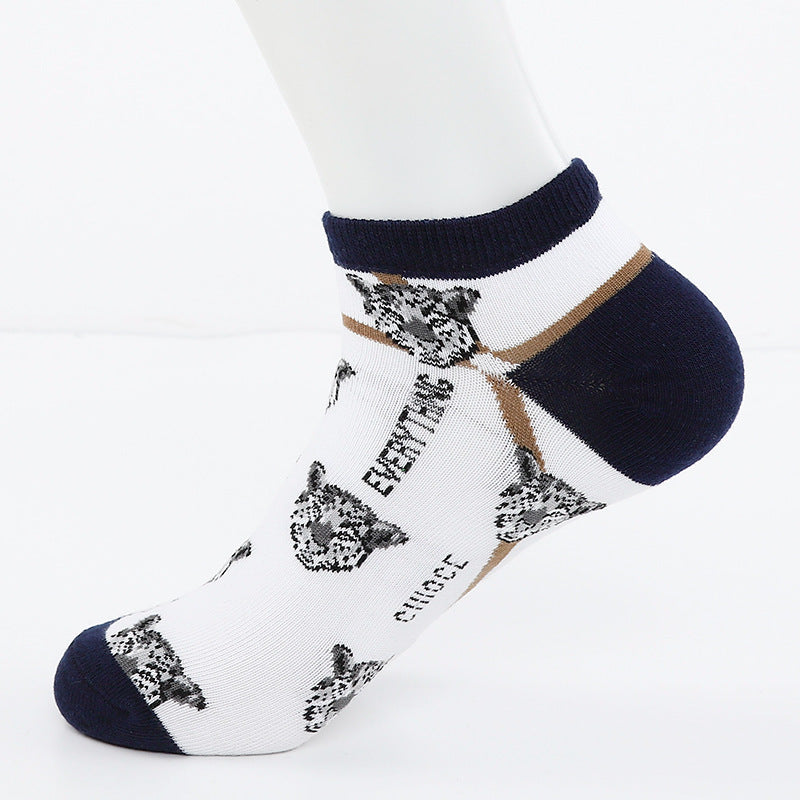 Tiger face Unisex Ankle Socks from lazzy socks