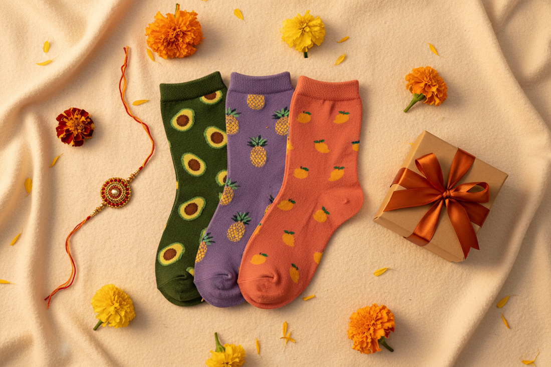 Raksha Bandhan Gift Ideas: Floral & Fruit Socks Your Sibling Will Love