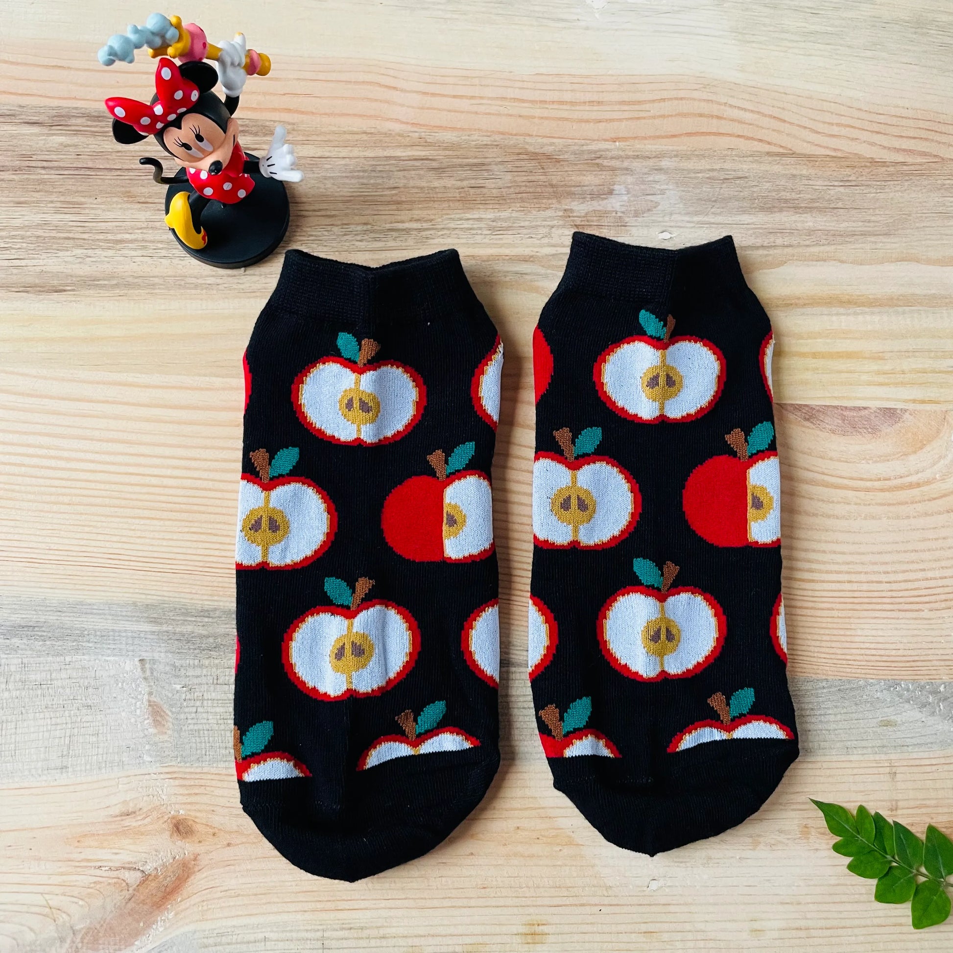 Apple & Cherry Ankle Socks (Pack of 2) – Fun Fruit Designs | Lazzy Socks India