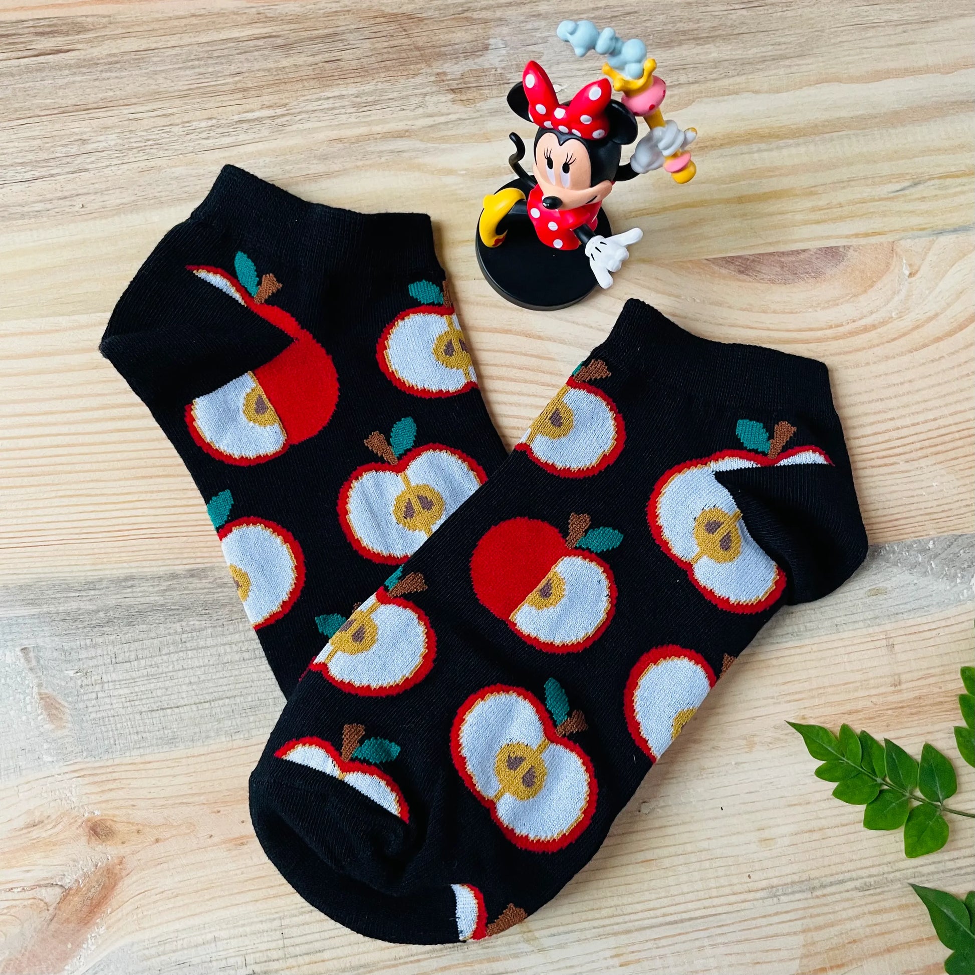 Apple & Cherry Ankle Socks (Pack of 2) – Fun Fruit Designs | Lazzy Socks India