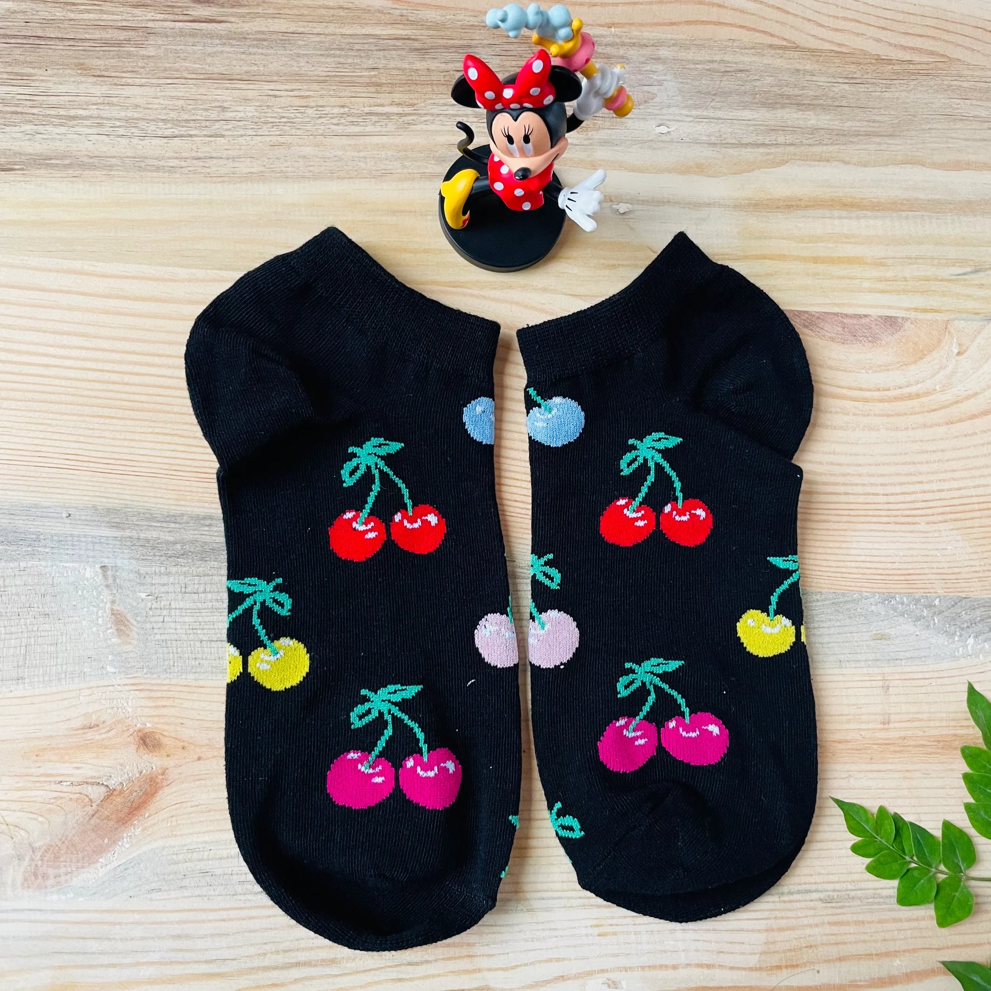 Apple & Cherry Ankle Socks (Pack of 2) – Fun Fruit Designs | Lazzy Socks India