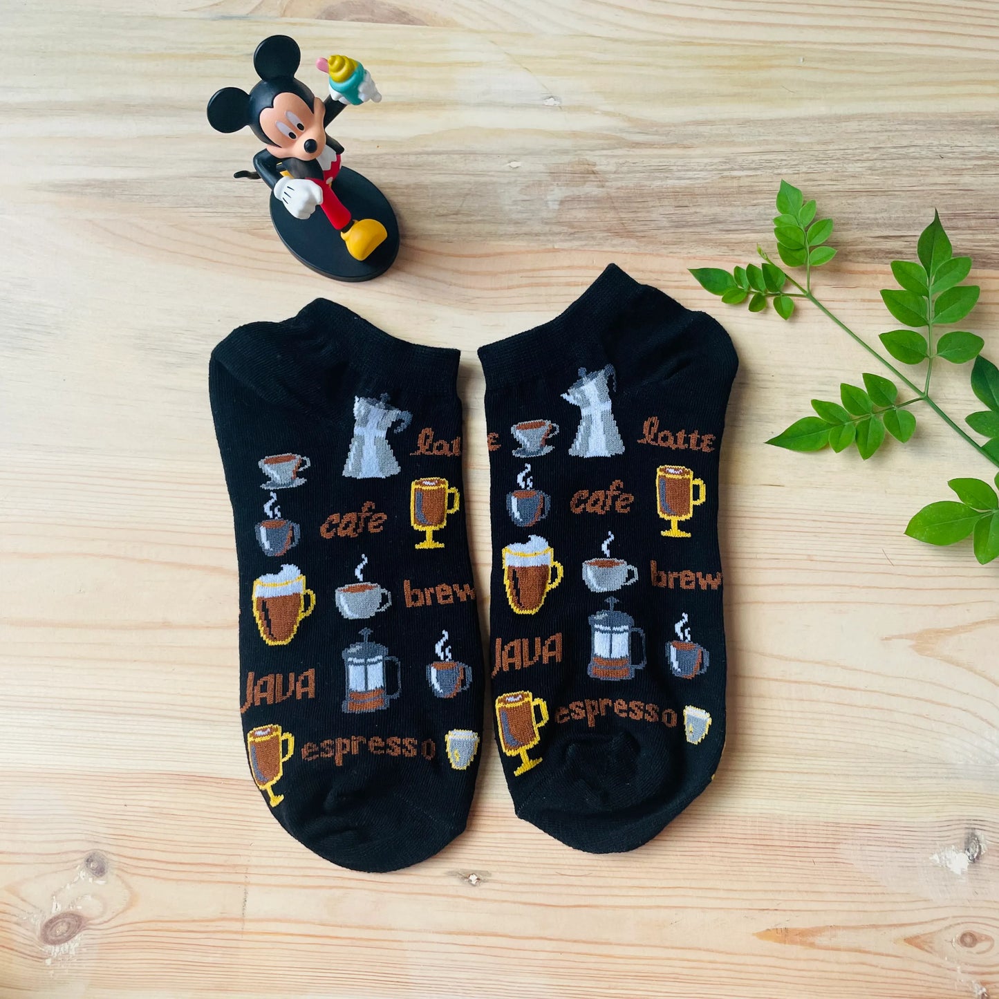 Coffee Lover Ankle Socks – Espresso, Latte & Cappuccino Print  Lazzy Socks India