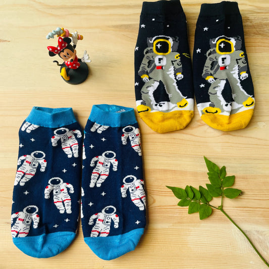 Cosmic Explorer Sock Pack (Pack of 2) | Lazzy Socks India