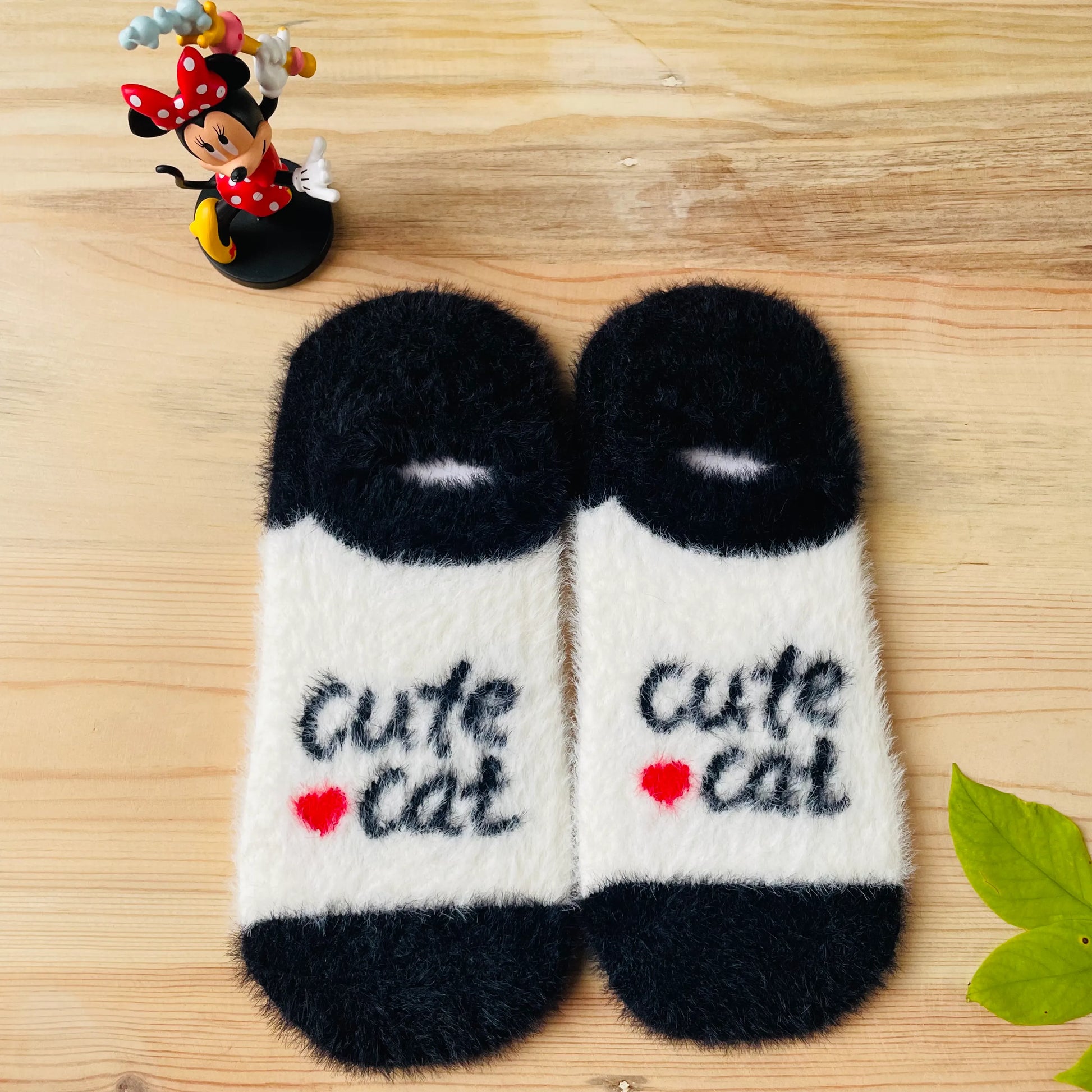 Cute Cat Fuzzy No-Show Socks (Pack of 5) | Lazzy Socks India