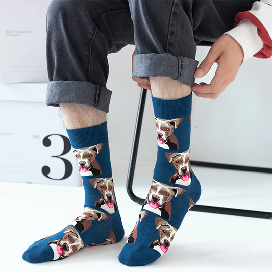 Cute Dog Unisex Crew Socks From Lazzy Socks India. funky and quirky socks for man and woman