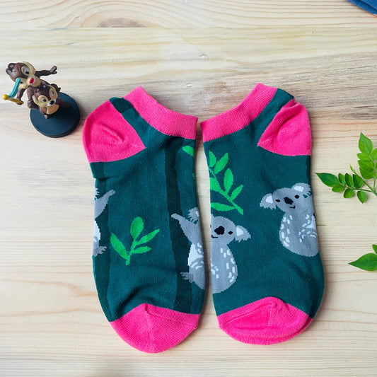 Cute Koala Ankle Socks – Adorable Animal Design  Lazzy Socks India