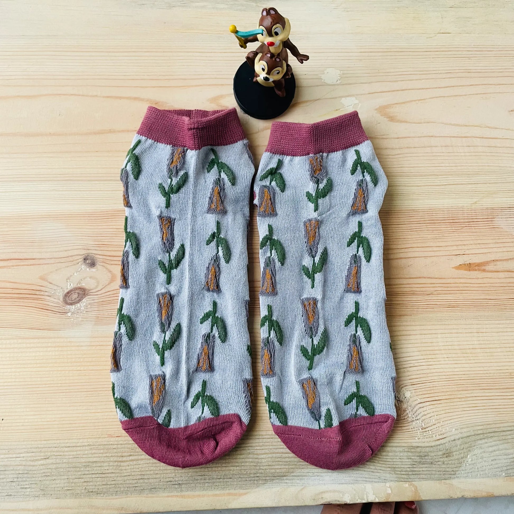 Earthy Tulip Textured Sock Pack (Pack of 2) | Lazzy Socks India