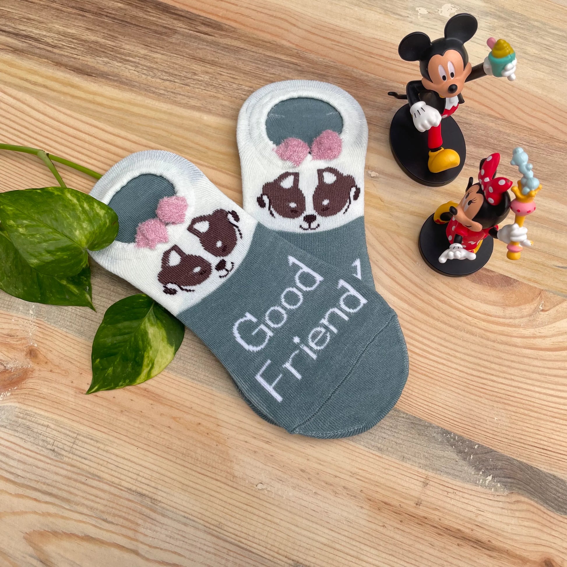 Good Friend Panda No-Show Socks – Cute Bear Design  Lazzy Socks India