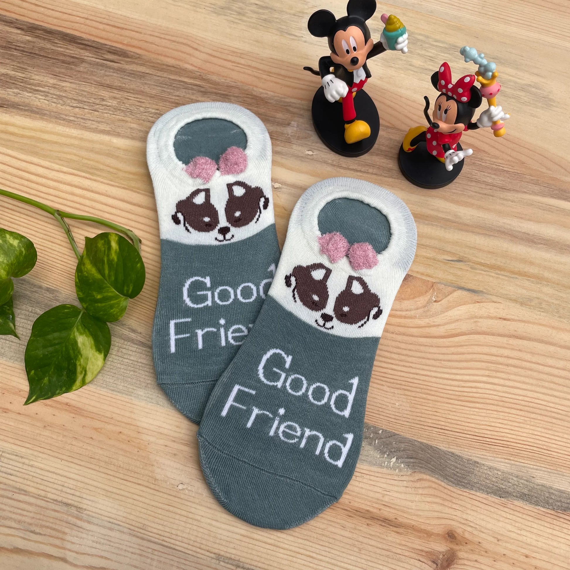 Good Friend Panda No-Show Socks – Cute Bear Design  Lazzy Socks India