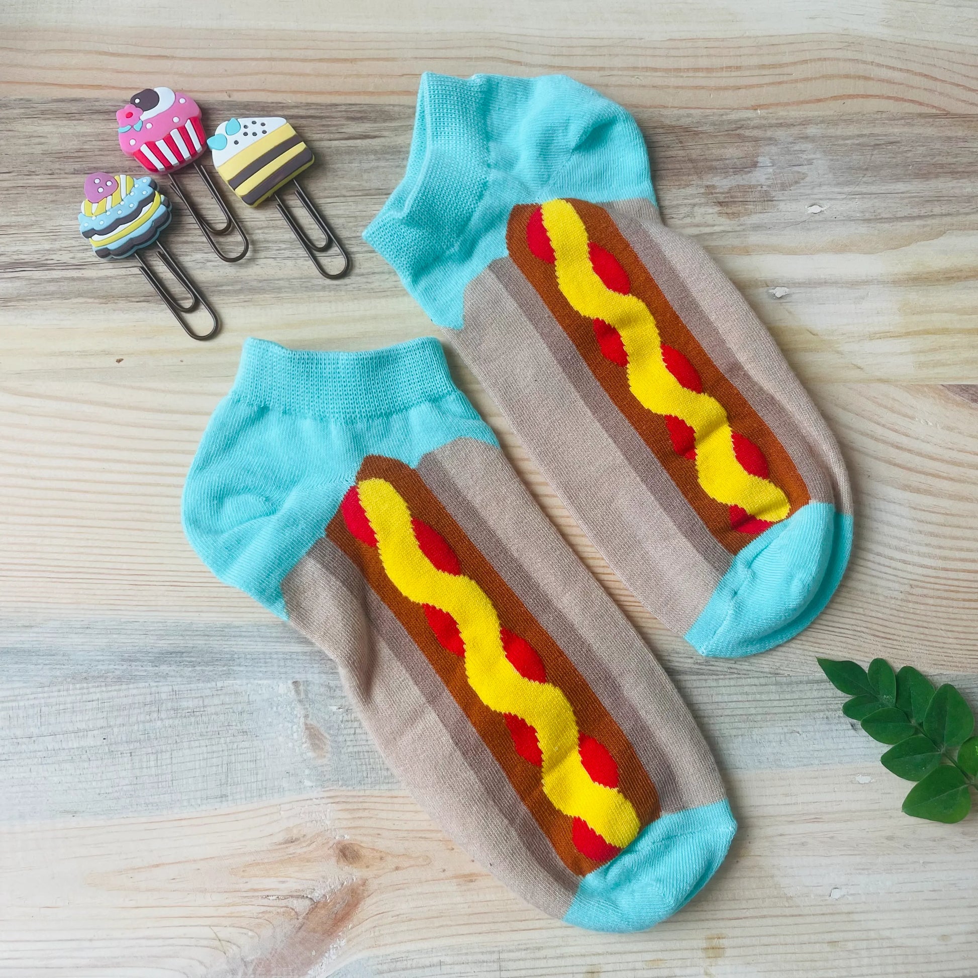 Hot Dog Ankle Socks – Quirky Foodie Print  Lazzy Socks India