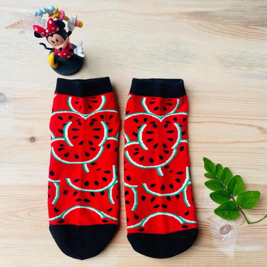 One In A Melon Ankle Socks – Fun Fruit Design | Lazzy Socks India