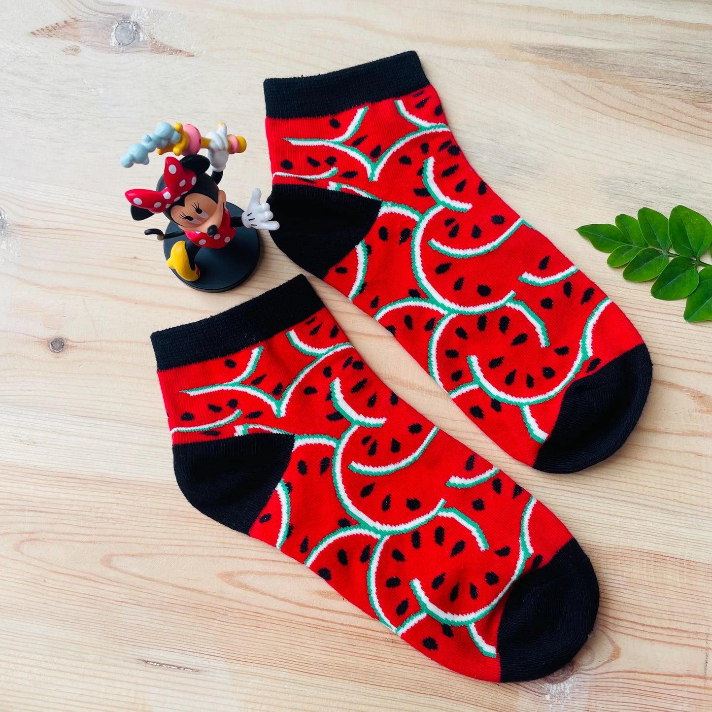 One In A Melon Ankle Socks – Fun Fruit Design | Lazzy Socks India