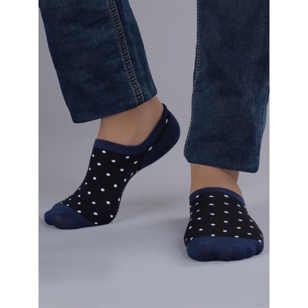 Polka Dot & Geometric Unisex No Show Socks (pack of 2)