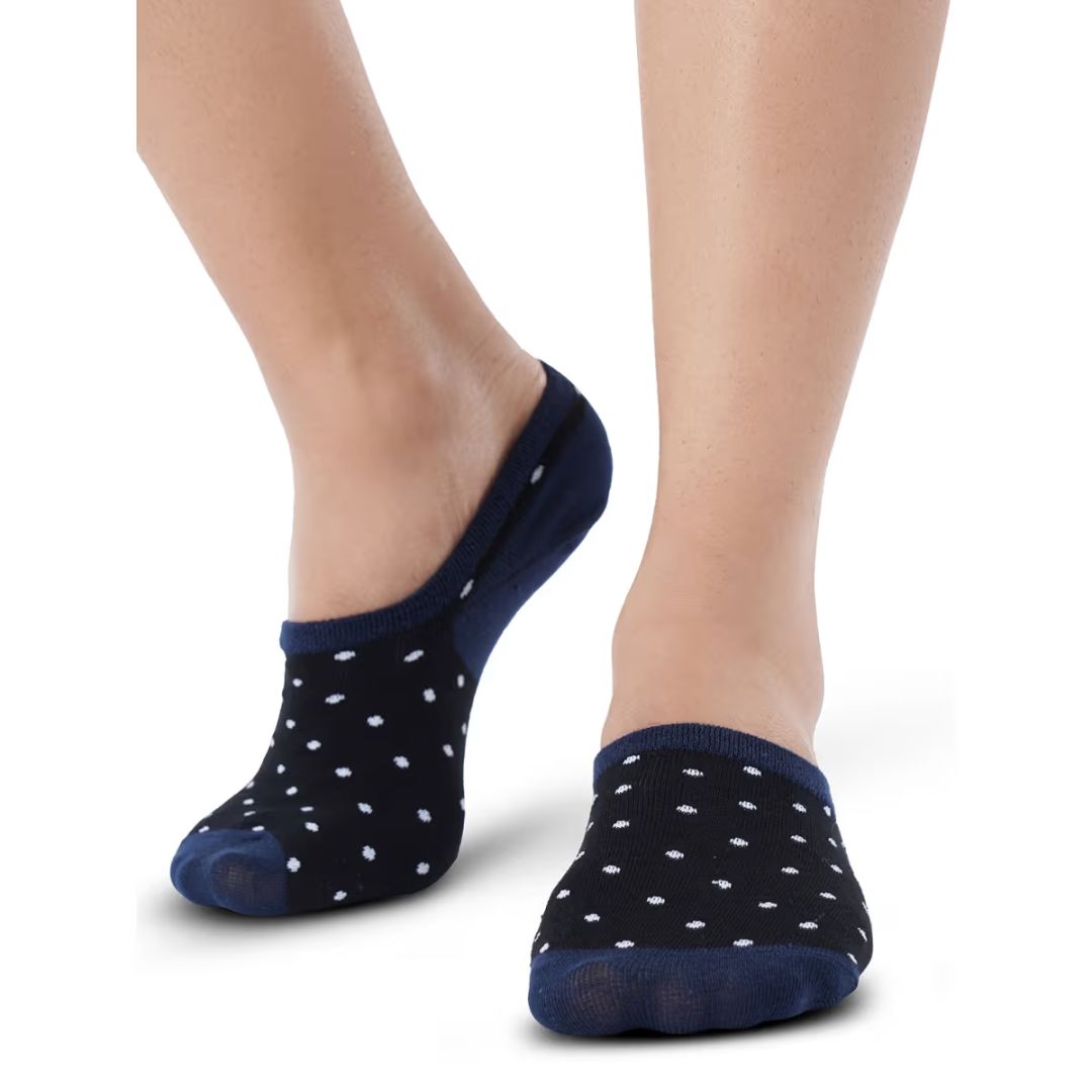 Polka Dot & Geometric Unisex No Show Socks (pack of 2)