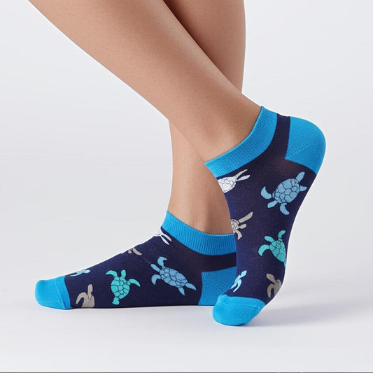 Sea Turtle Swim Ankle Socks – Cool Ocean Animal Design | Lazzy Socks India