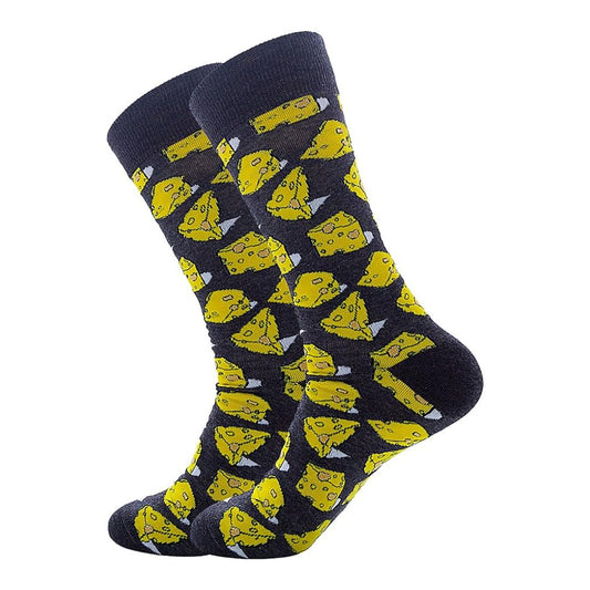 Step Up Your Sock Game with Cheese Unisex Crew Socks | Lazzy Socks