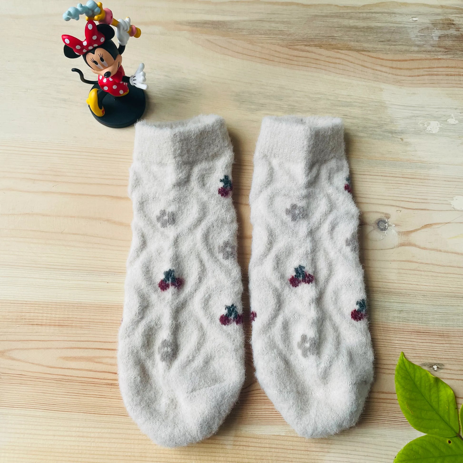 Sweet Cherry Fuzzy Ankle Socks for Women (Pack of 5) | Lazzy Socks India