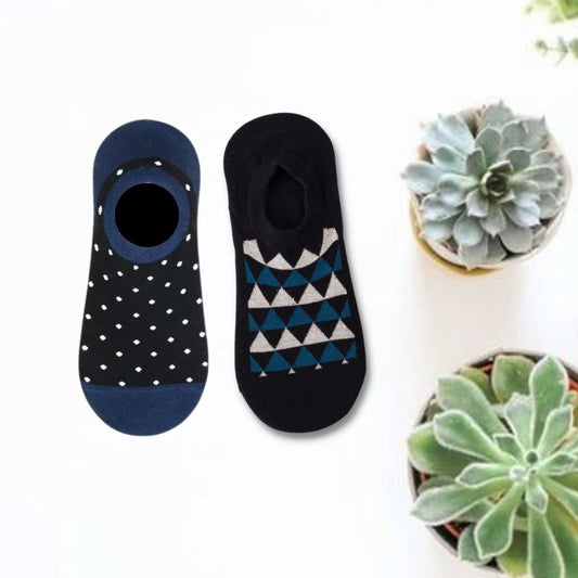Upgrade Your Style with Polka Dot & Geometric Unisex No Show Socks | Lazzy Socks