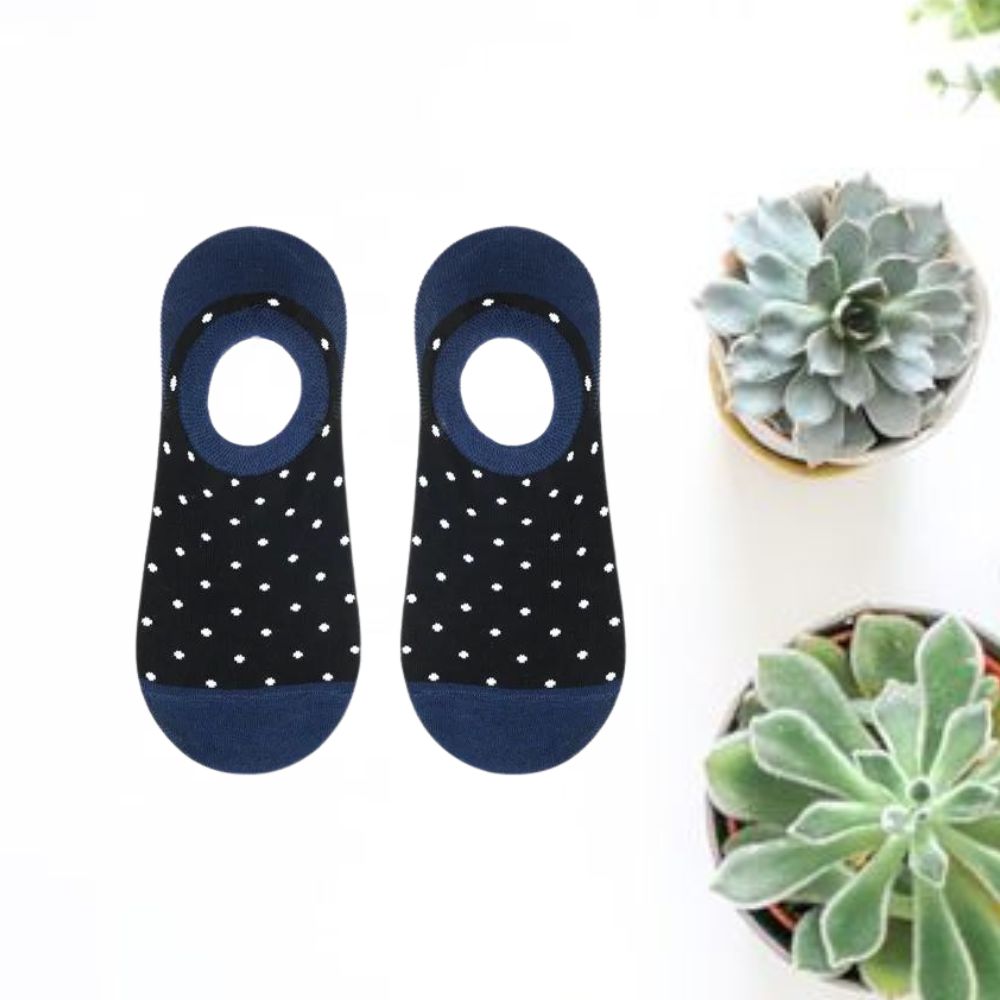 Upgrade Your Style with Polka Dot & Geometric Unisex No Show Socks | Lazzy Socks