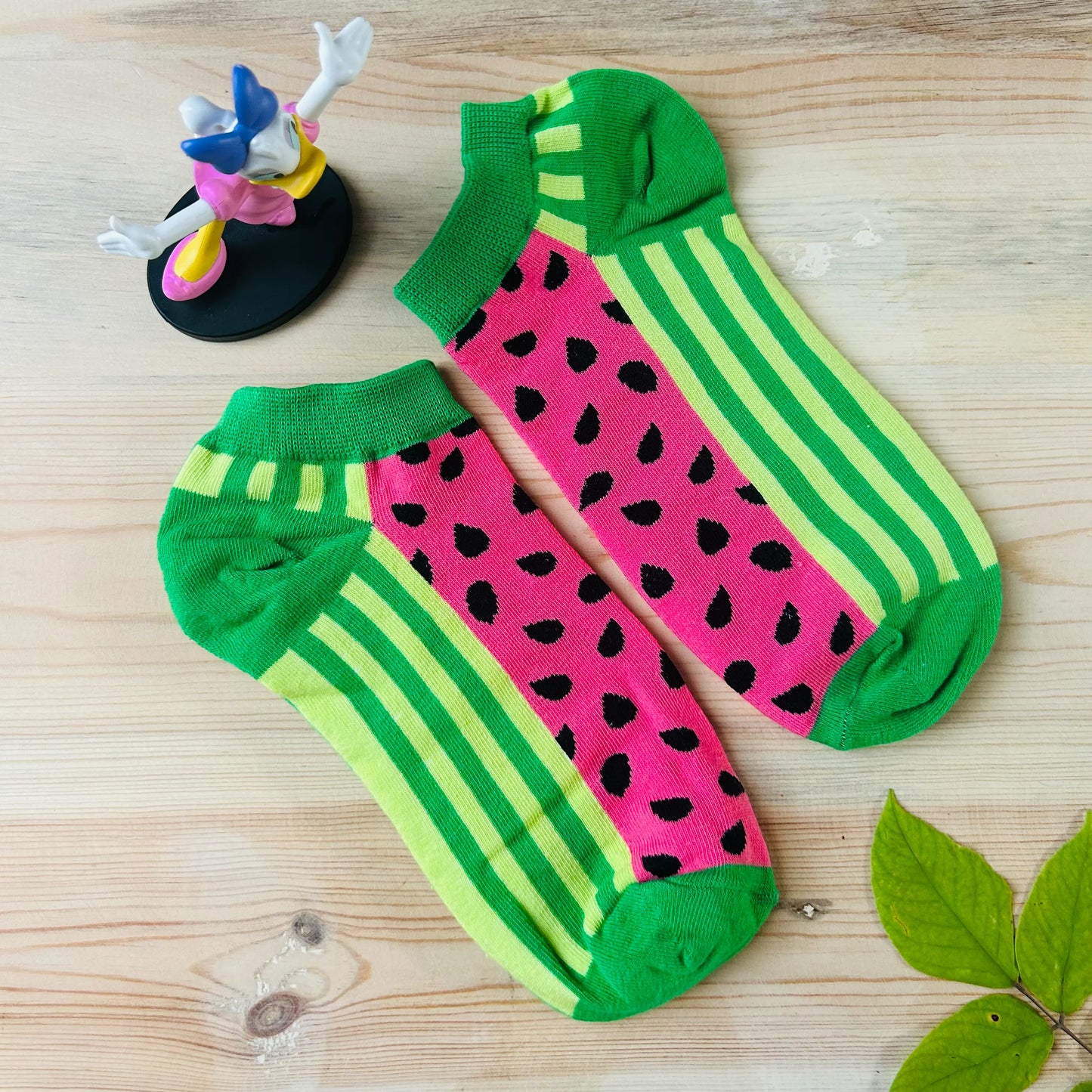 Watermelon Stripe Ankle Socks – Sweet Fruit Design  Lazzy Socks India