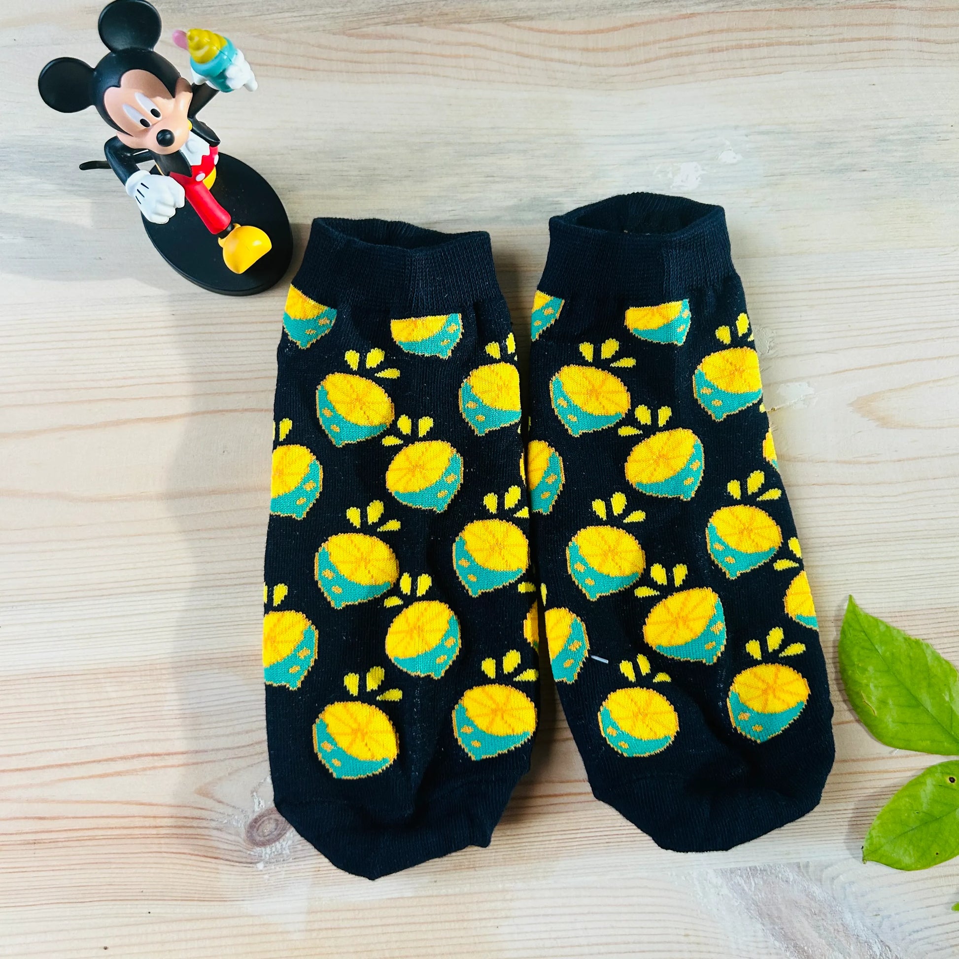 Zesty Lemon Ankle Socks – Quirky Fruit Print  Lazzy Socks India
