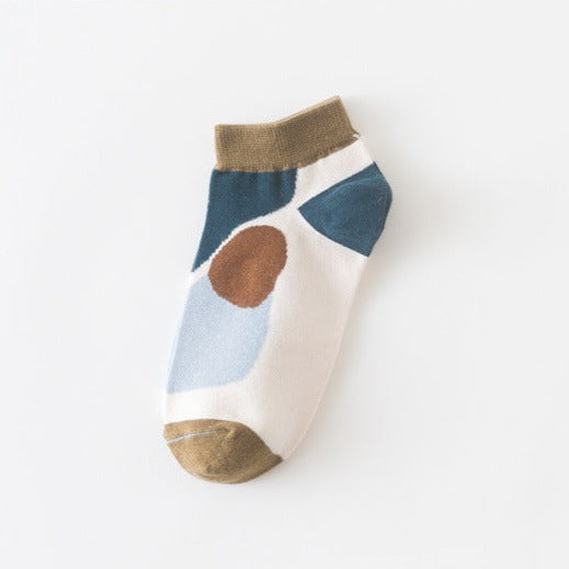 Abstract Unisex Ankle Socks (pack of 5 ) from lazzy socks.