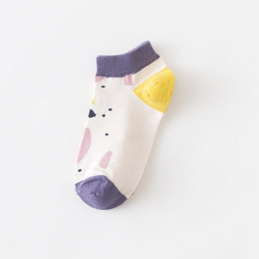 Abstract Unisex Ankle Socks (pack of 5 ) from lazzy socks.