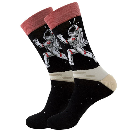 Astronaut Unisex Crew Socks (pack of 2) from lazzy socks0