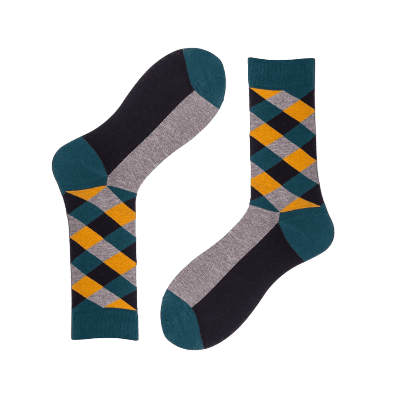 Checks Formal Unisex Crew Socks (Pack of 2) from lazzy socks