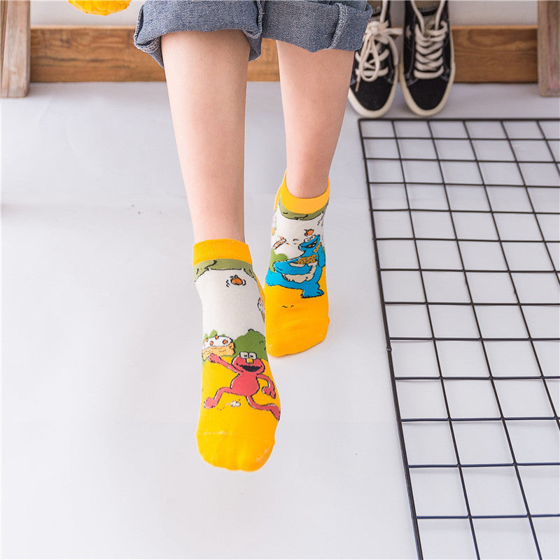 Cookie and Elmo Monster Unisex Ankle Socks