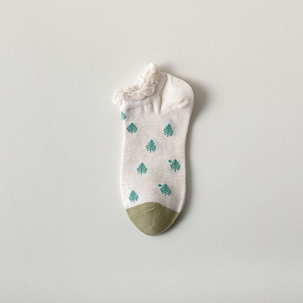 Cute Flower And Tree Unisex Ankle Socks (Pack of 2) from lazzy socks