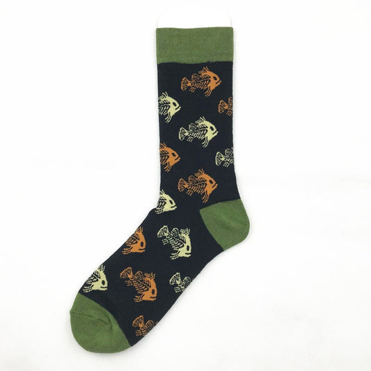 Fish Skeleton Unisex Crew Socks From lazzy socks