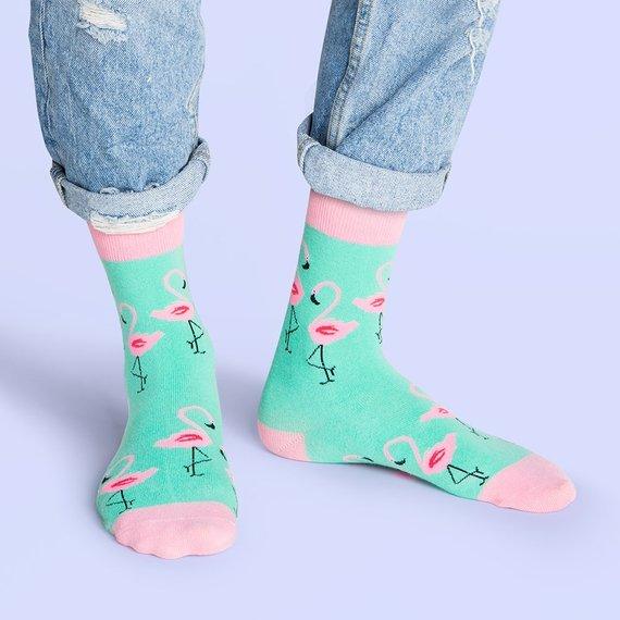 Flamingo Unisex Crew Socks From Lazzy socks India