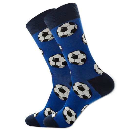 Football Blue Unisex Crew Socks from lazzy socks