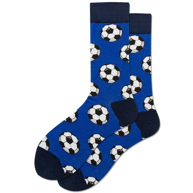 Football Blue Unisex Crew Socks from lazzy socks