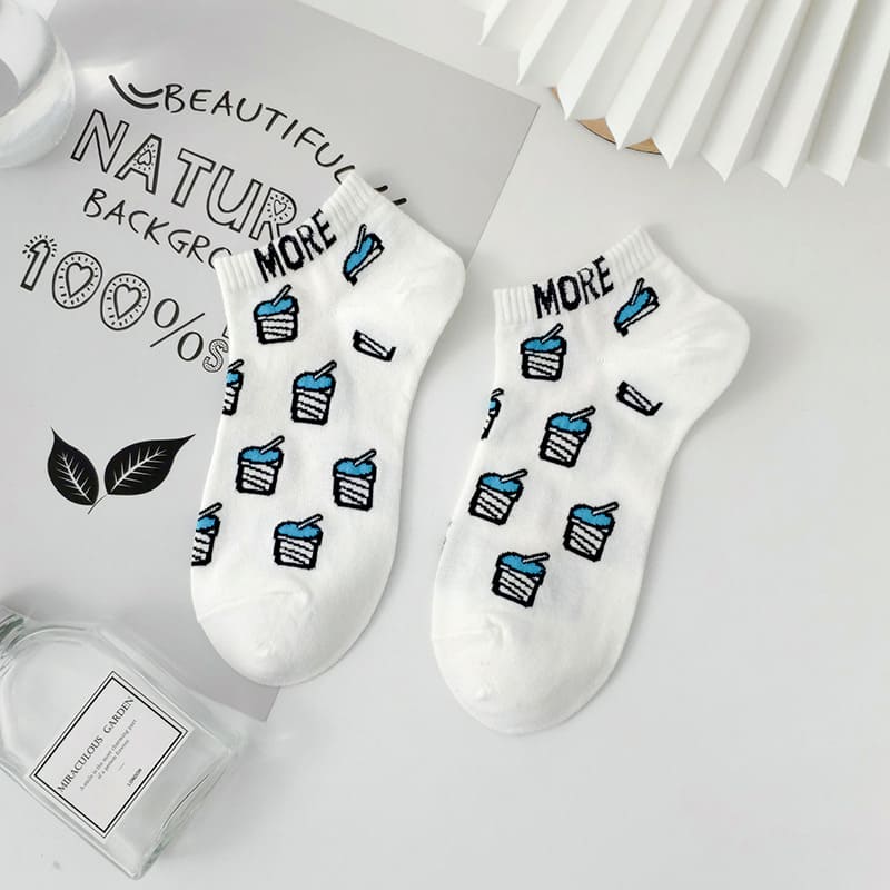 More Cartoon Unisex Ankle Socks (pack of 5 ) from lazzy socks. 