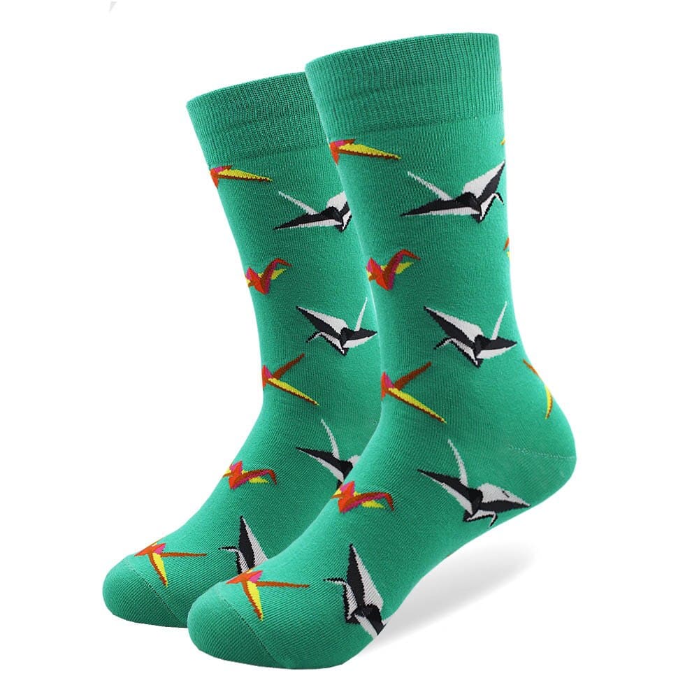 Origami Unisex Crew Socks from lazzy socks. 