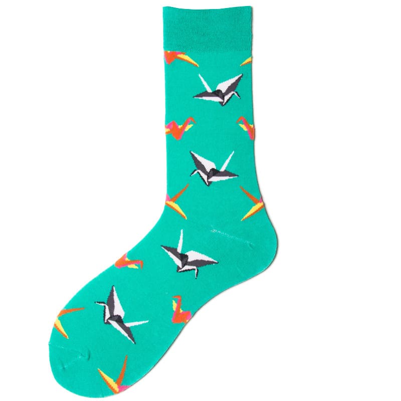 Origami Unisex Crew Socks from lazzy socks. 