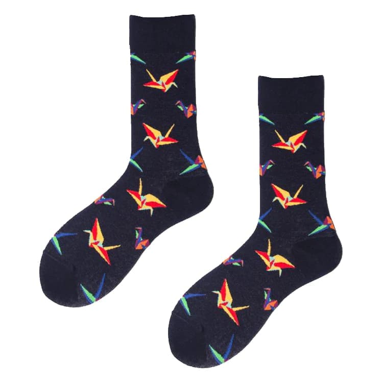 Origami Unisex Crew Socks from lazzy socks. 