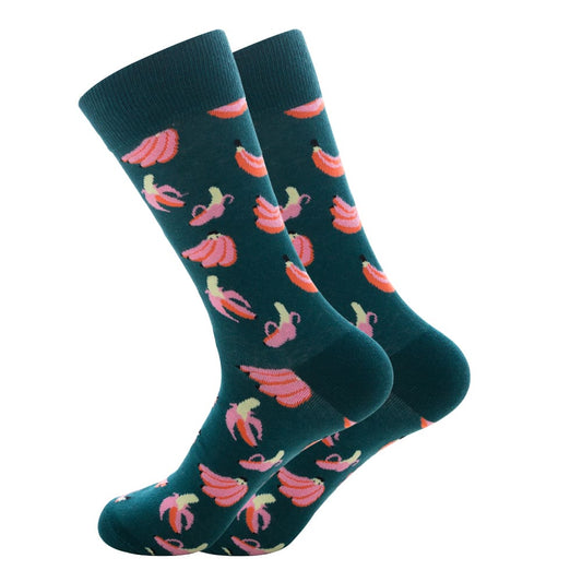 Pink Bananas Unisex Crew Socks from lazzy socks